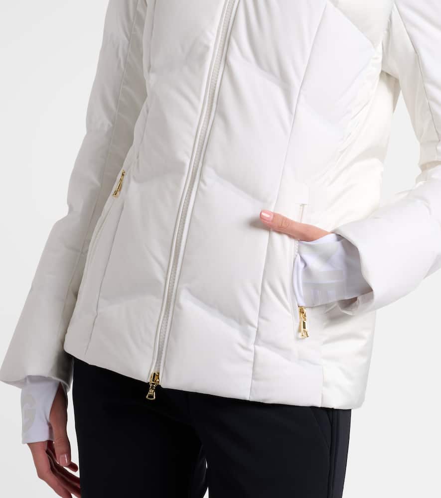 Delin hooded down ski jacket