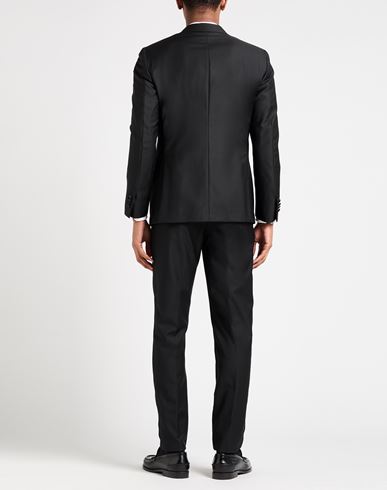 Man Suit Black Size 38 Virgin Wool, Elastane
