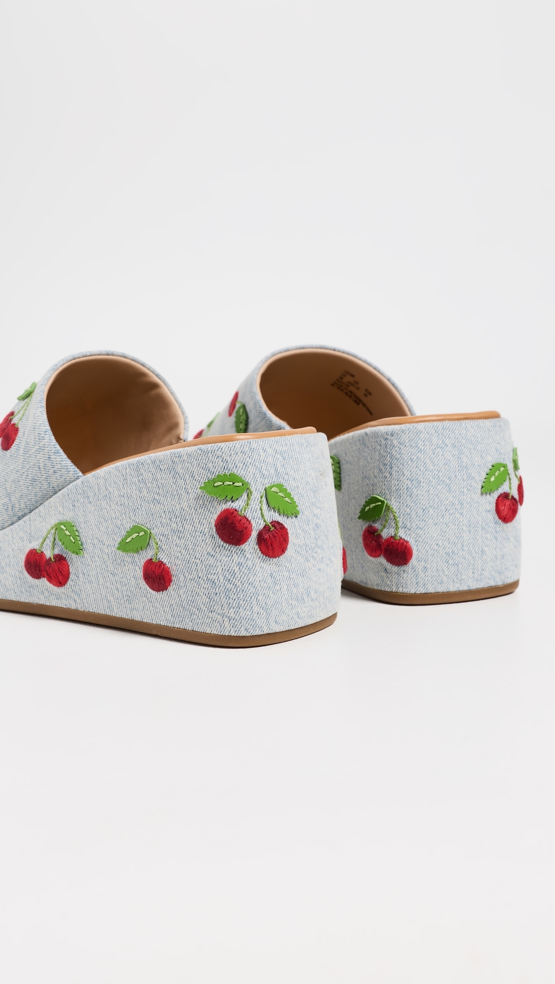 Marie Platform Slide Sandals Denim Multi