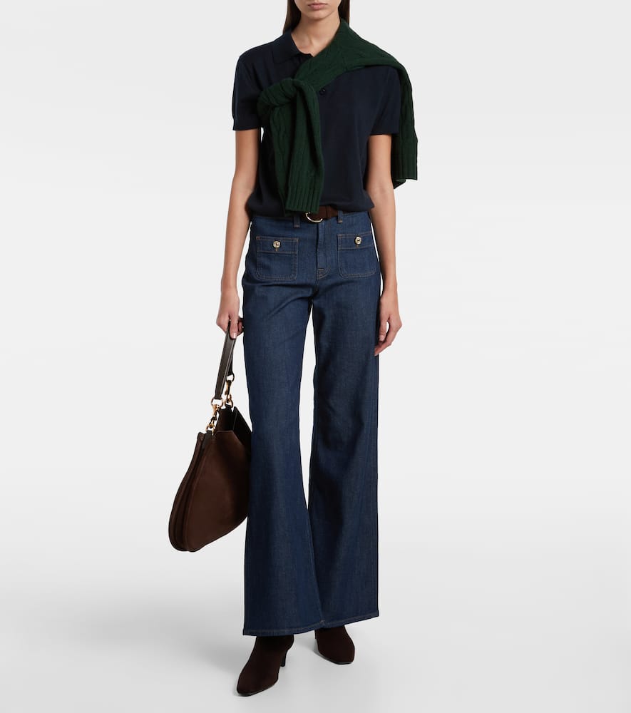 Lotta Tailorless mid-rise wide-leg jeans