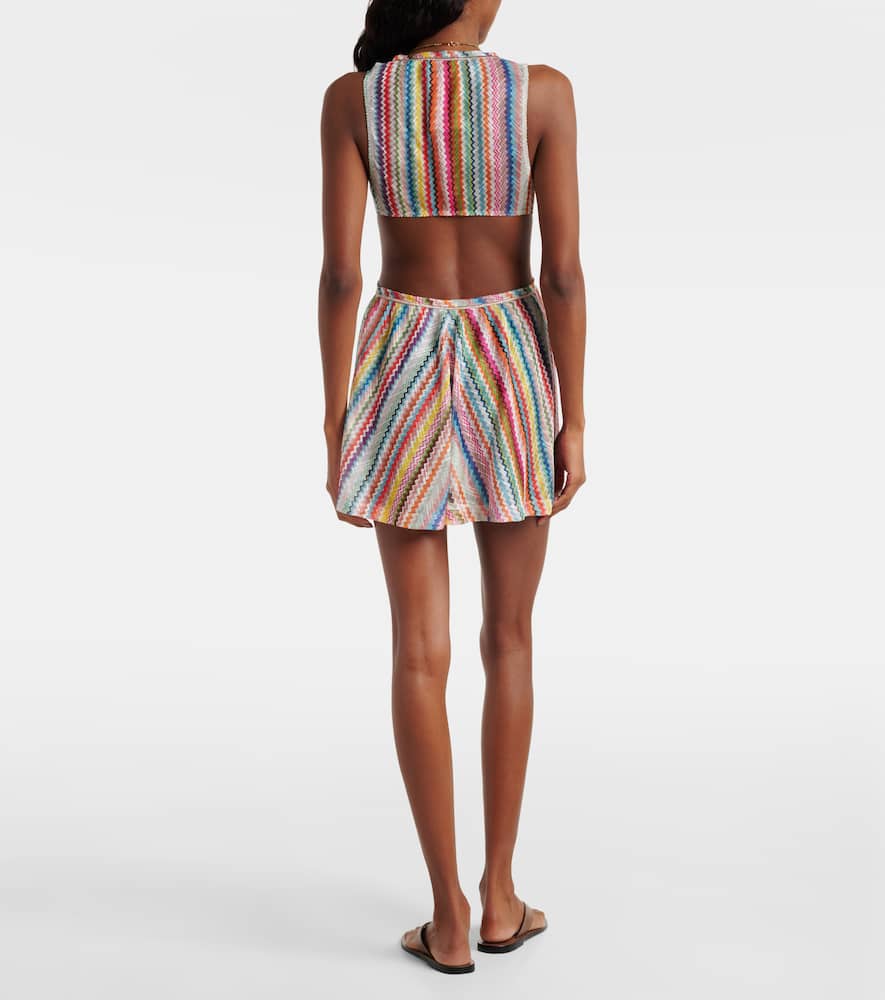 Zig Zag cutout minidress