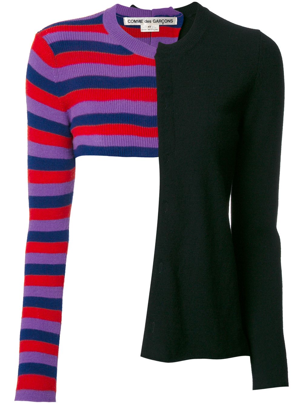 2011 spliced cropped jumper - Black