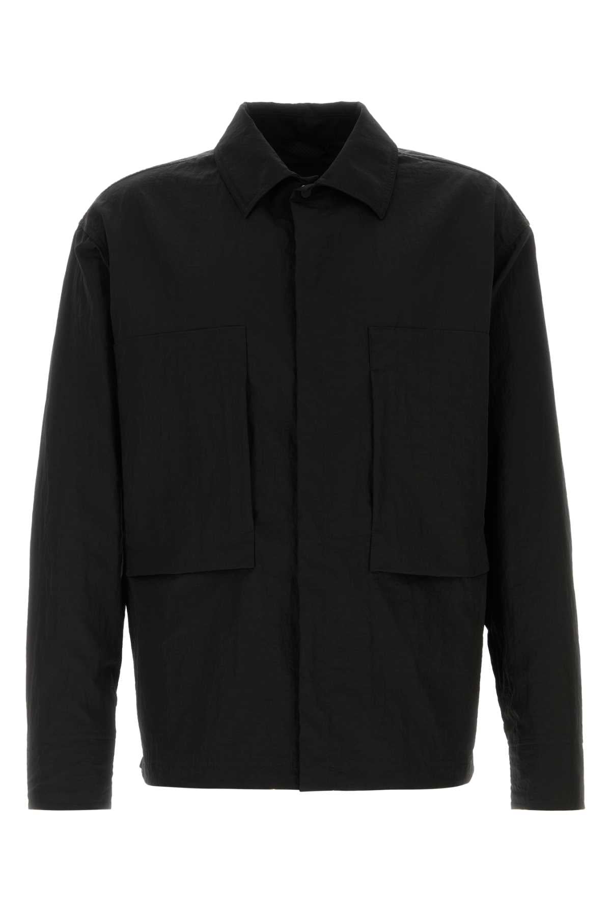 Nylon Overshirt Jacket — Black