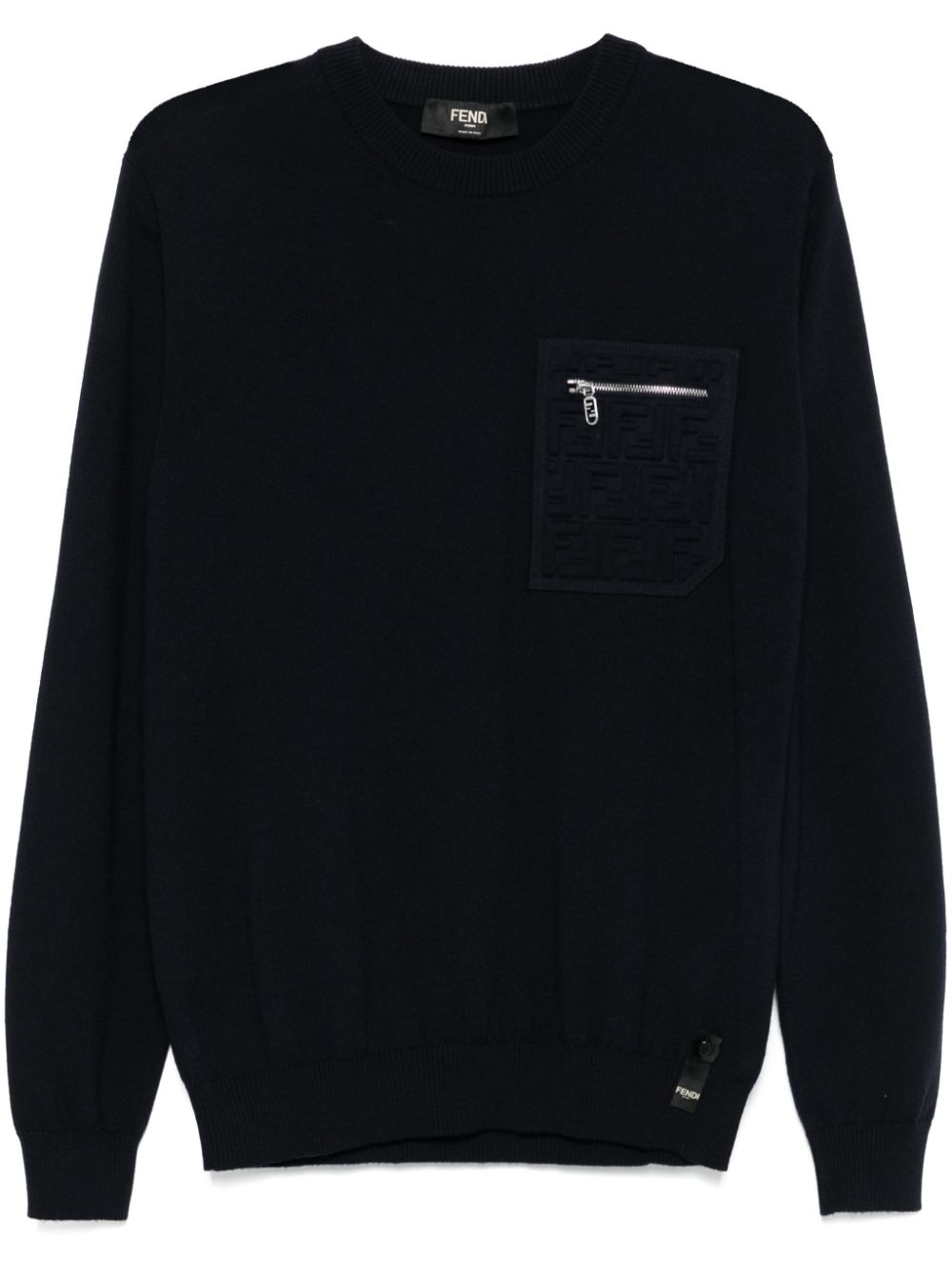 FF-pattern sweater - Blue
