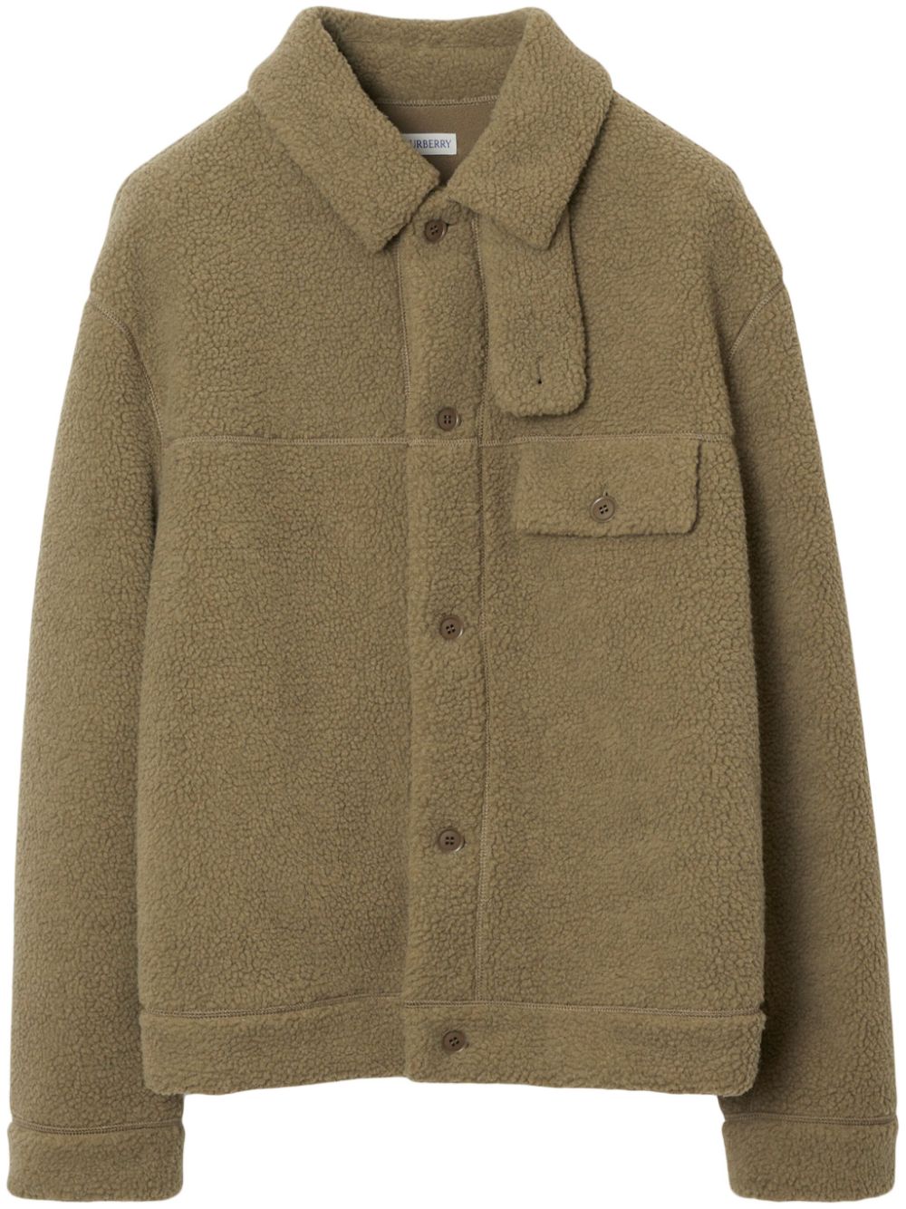 Long-sleeve fleece overshirt - Green