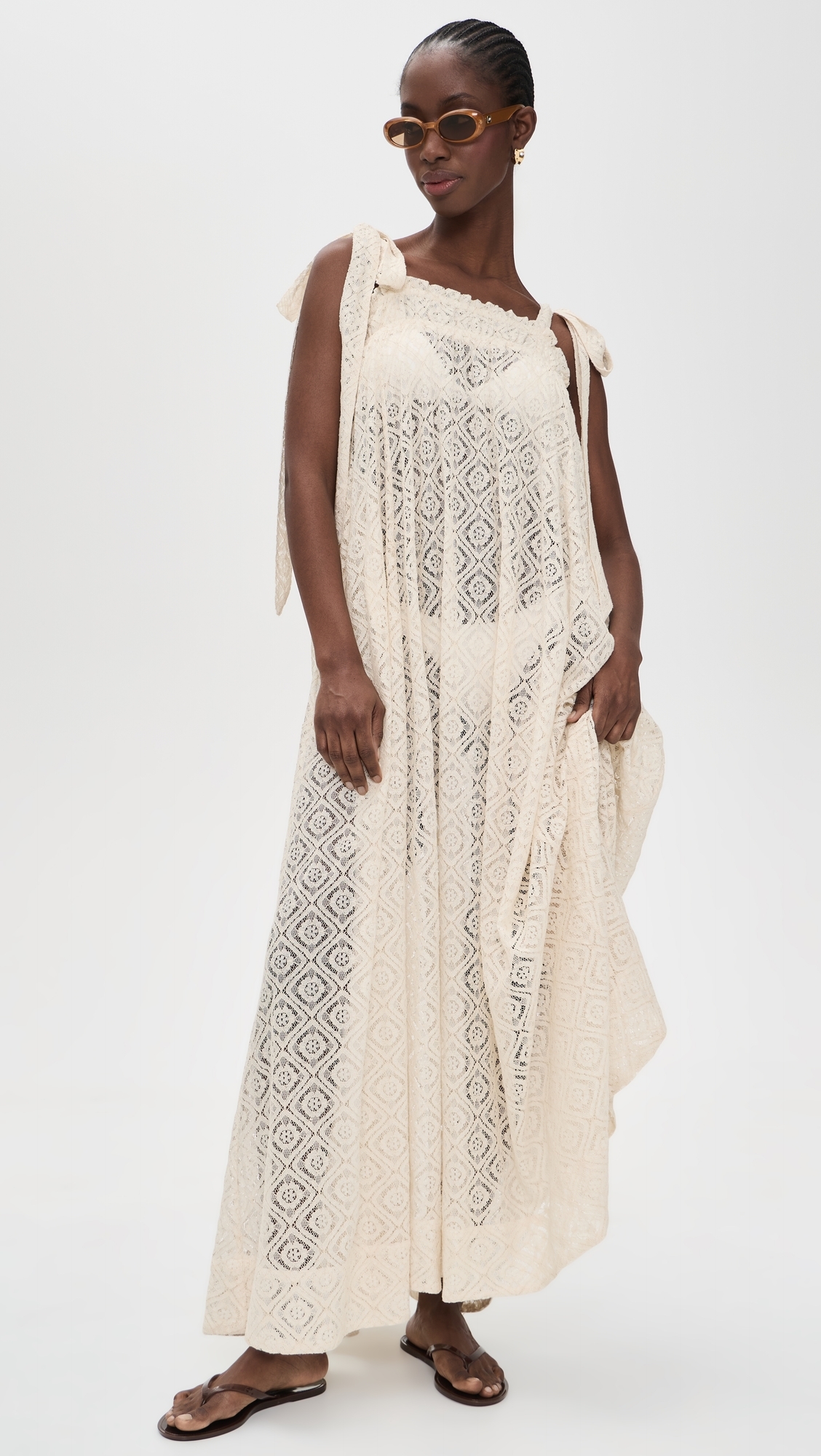 Elastic Convertible Maxi Dress Natural One Size