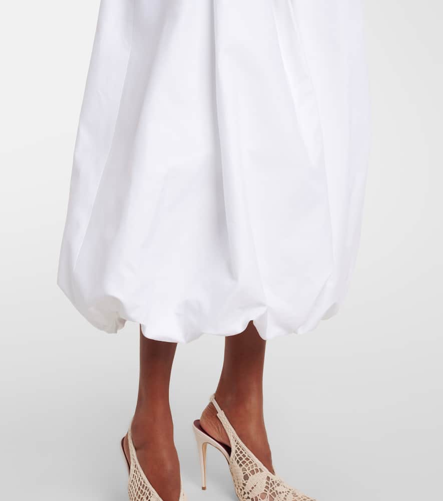 Cotton midi skirt