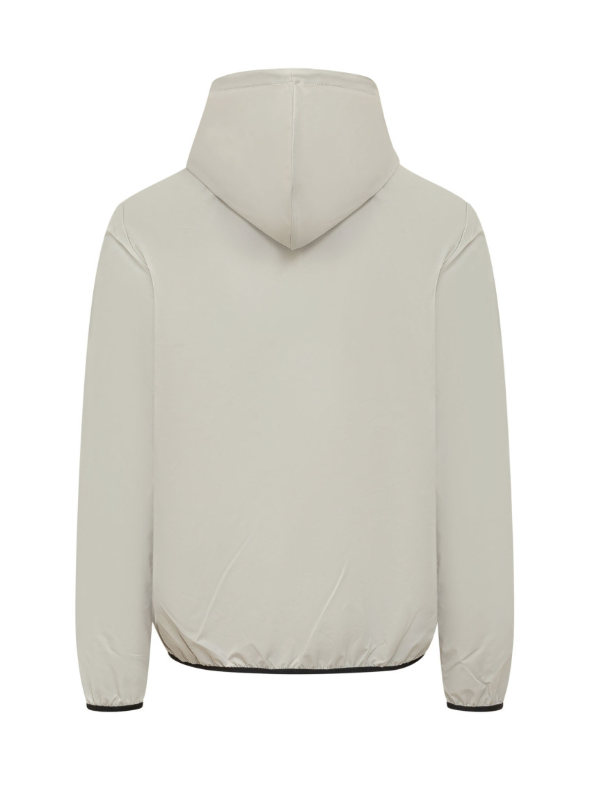 Beige Solid Hood Jacket