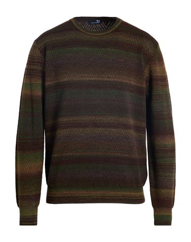 Man Sweater Chocolate brown Size L Wool, Acrylic, Alpaca wool