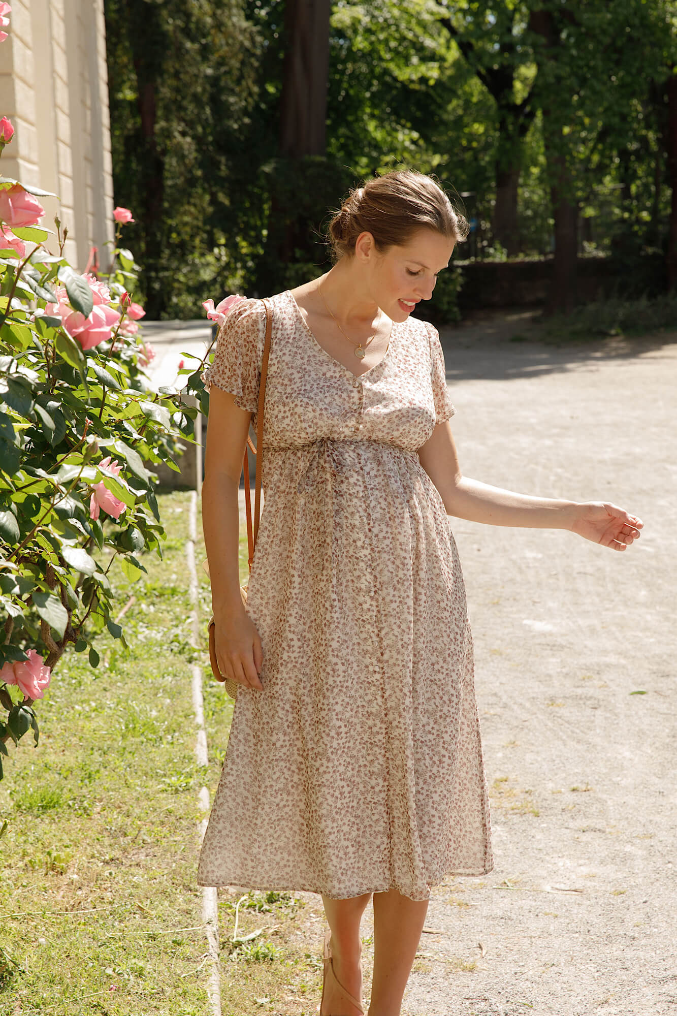 Cream Maternity Dress Nadia