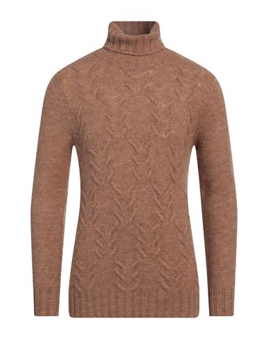 Man Turtleneck Camel Size 40 Acrylic, Wool, Polyester, Polyamide