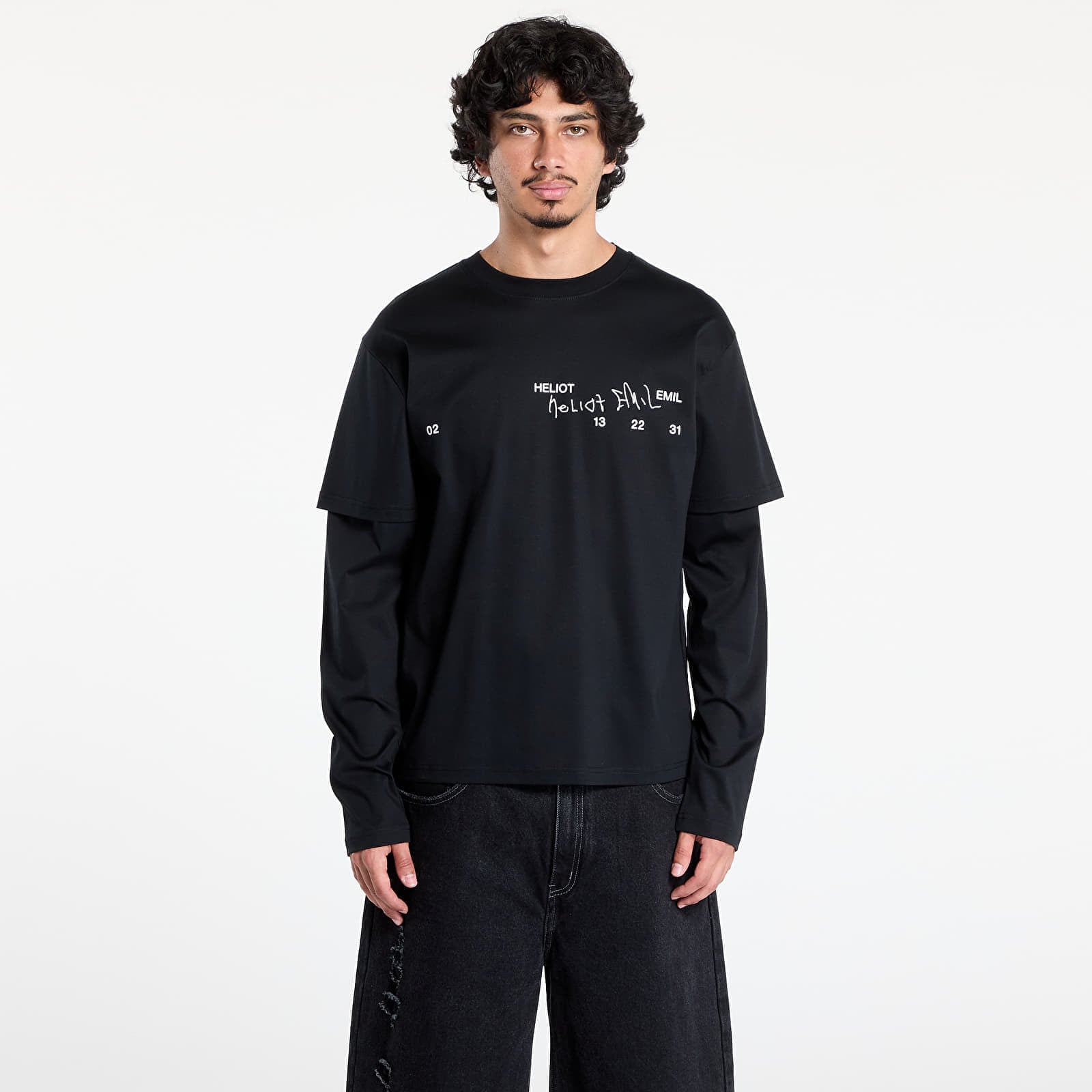 T-shirt HELIOT EMIL Fulgens Longsleeve Black