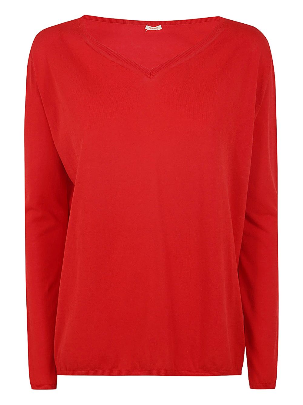 V-neck long-sleeve top - Red