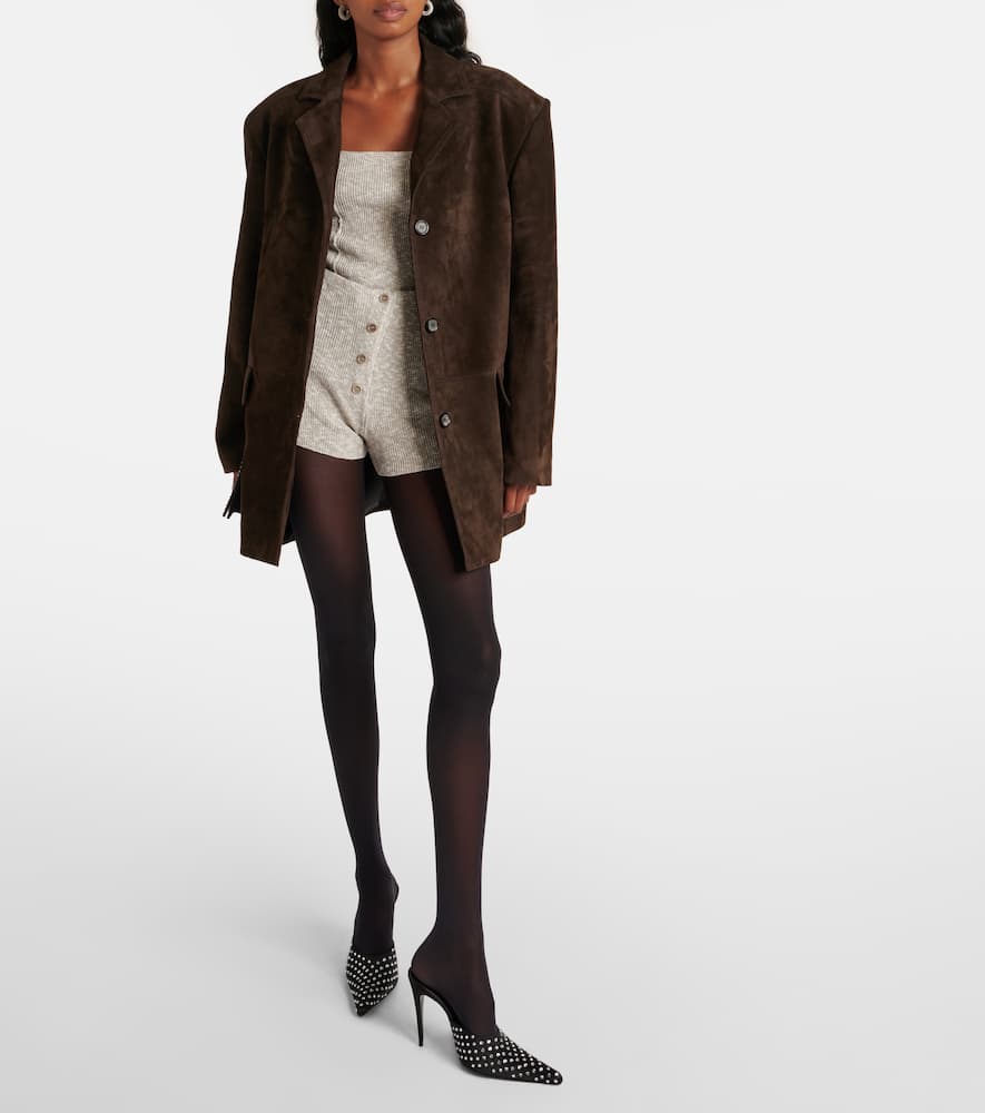 Knitted linen and cotton shorts
