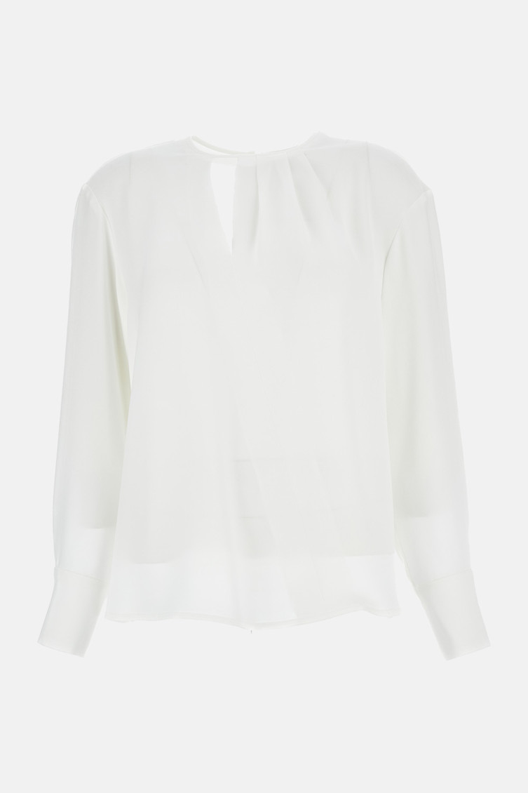 White Crew Neck Top