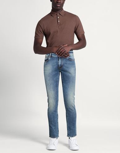Man Jeans Blue Size 31 Cotton, Elastane