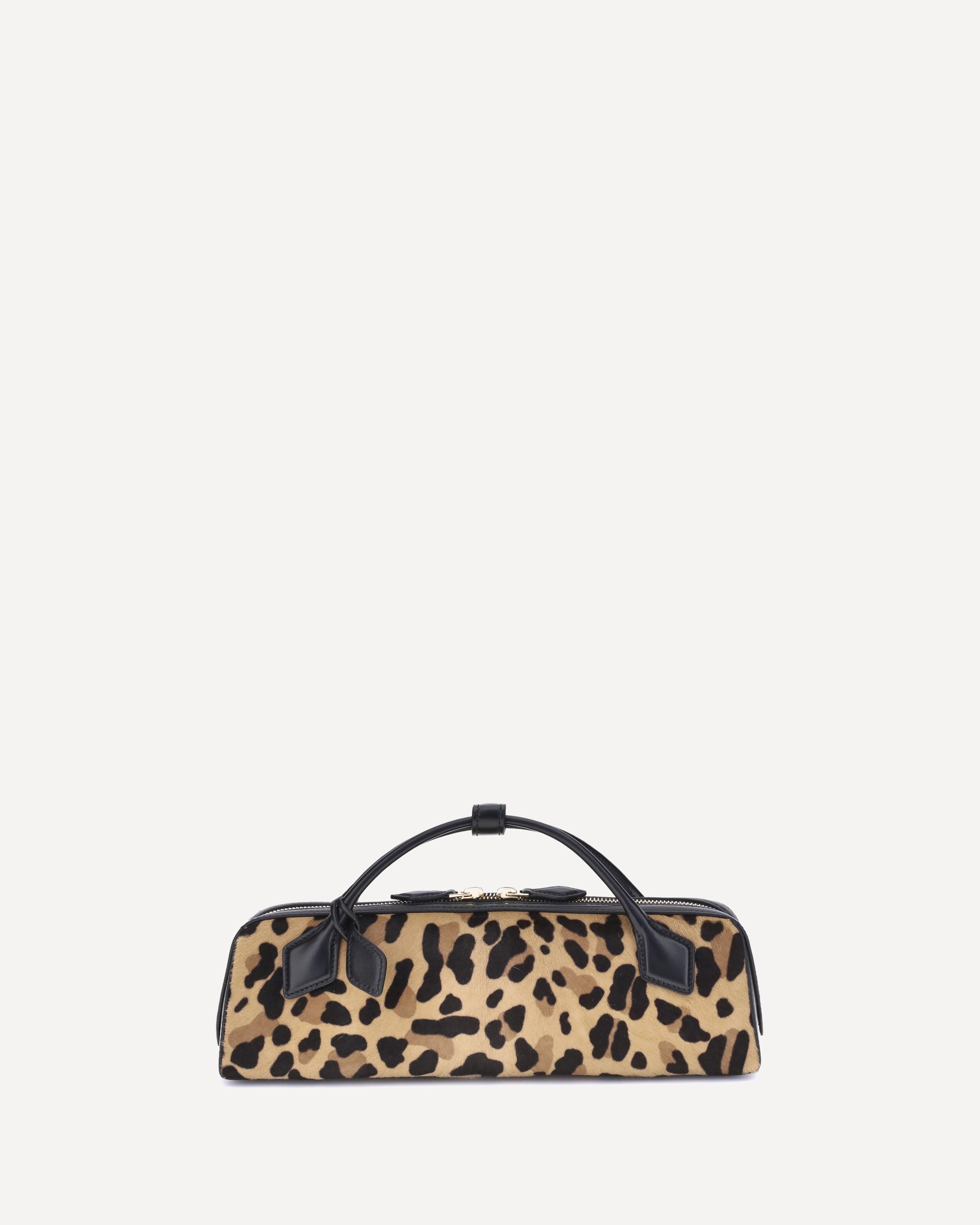 Teckel Leopard-Print Calf Hair Handbag Female UNI