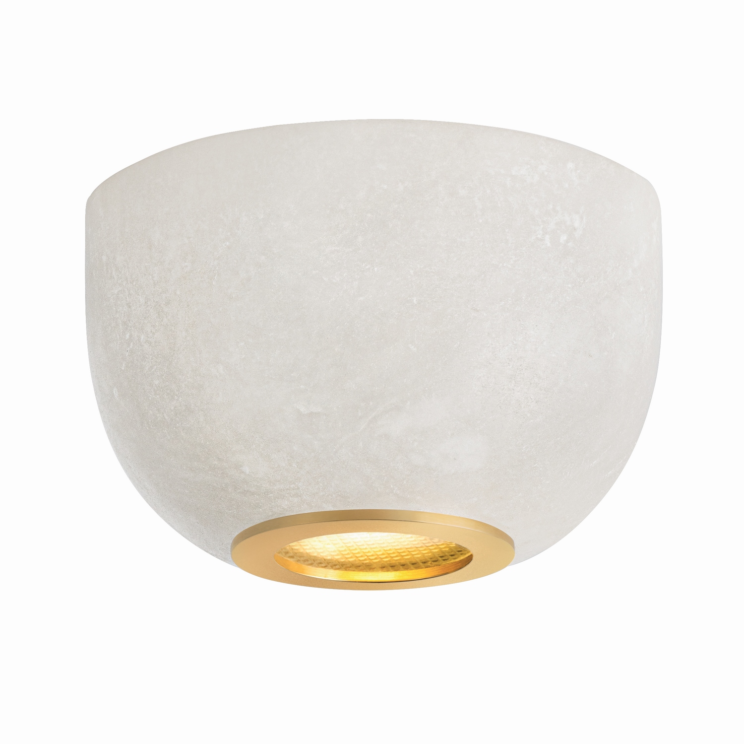 Aged Brass Flush Mount from the Bains Corner Collection