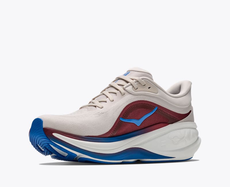HOKA Men's Clifton PRO Road Running Shoes in Stucco/Virtual Blue