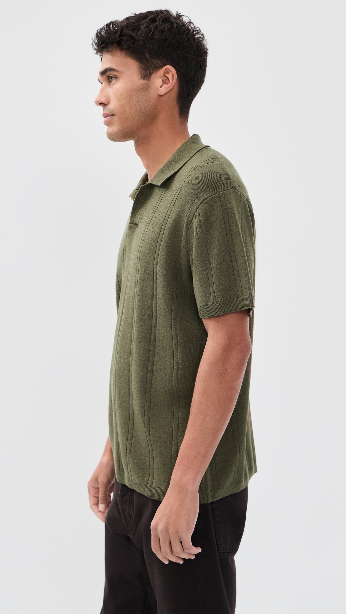 The Valencia Sweater Polo Cilantro Rib