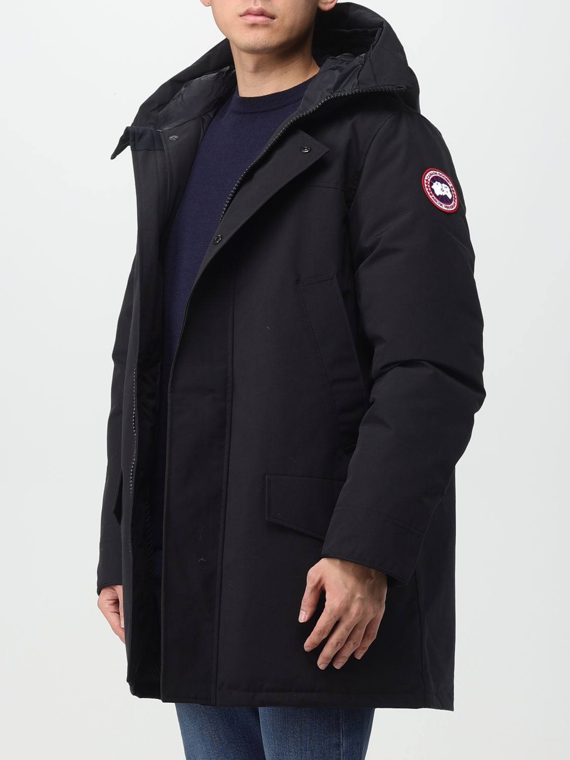 Coat Men color Black