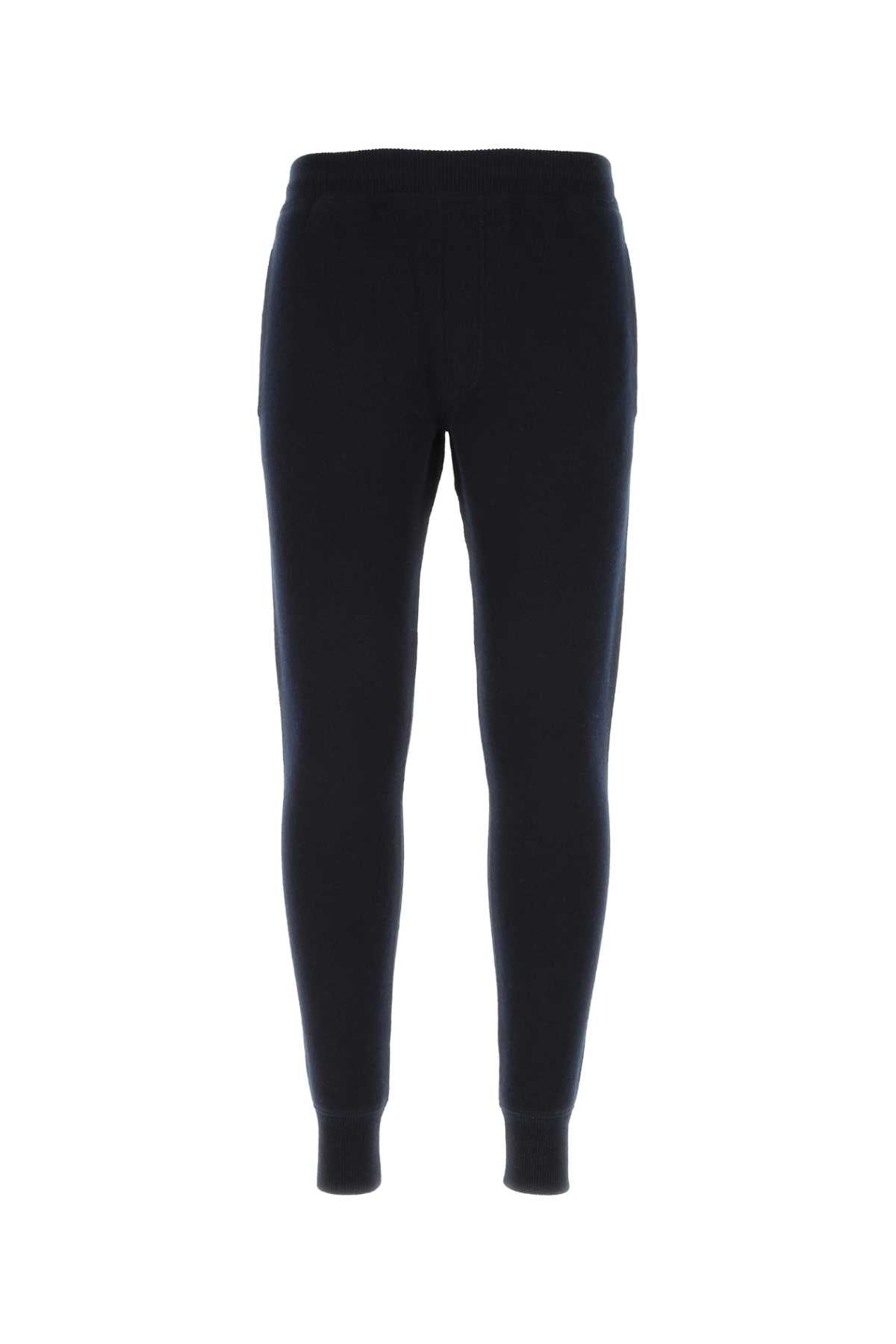 Stretch Cashmere Blend Joggers — Navy