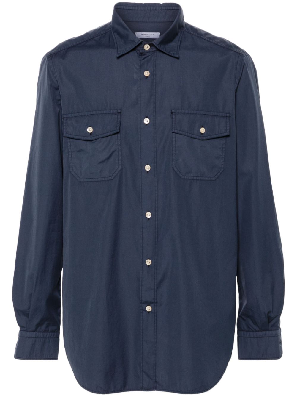 Long-sleeve cotton shirt - Brown