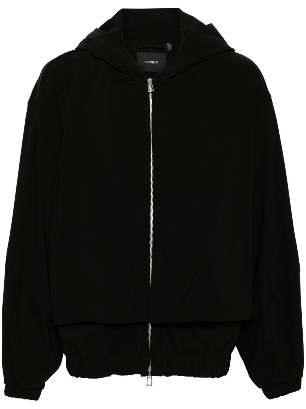 Zip-up hooded jacket - Black