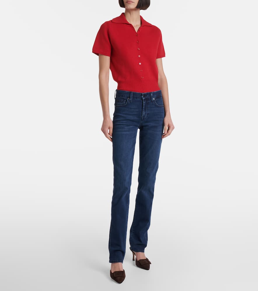 7 For All Mankind Kimmie mid-rise straight jeans