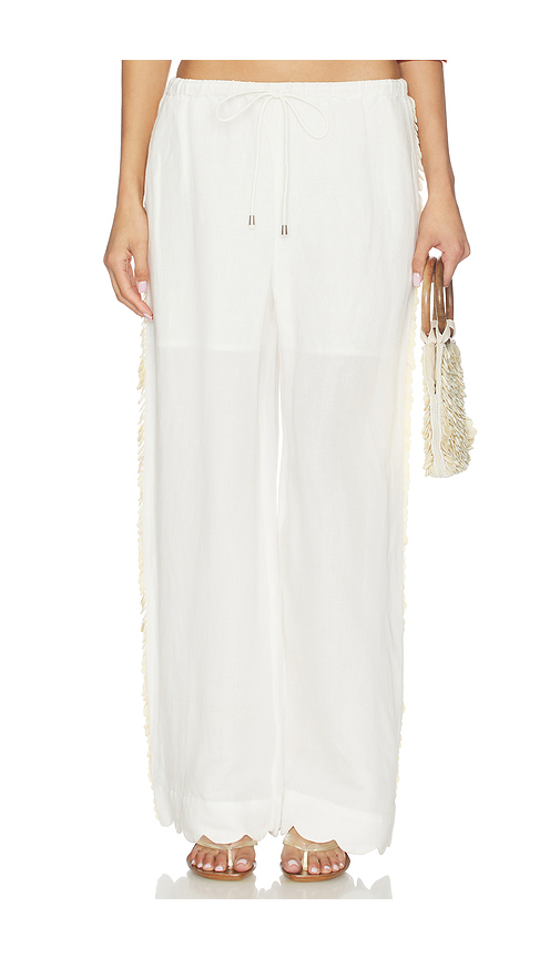 Scarlett Poppies Feyra Trouser in White. - L also in XS
