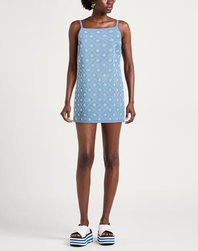 Woman Mini dress Light blue Size 2 Cotton