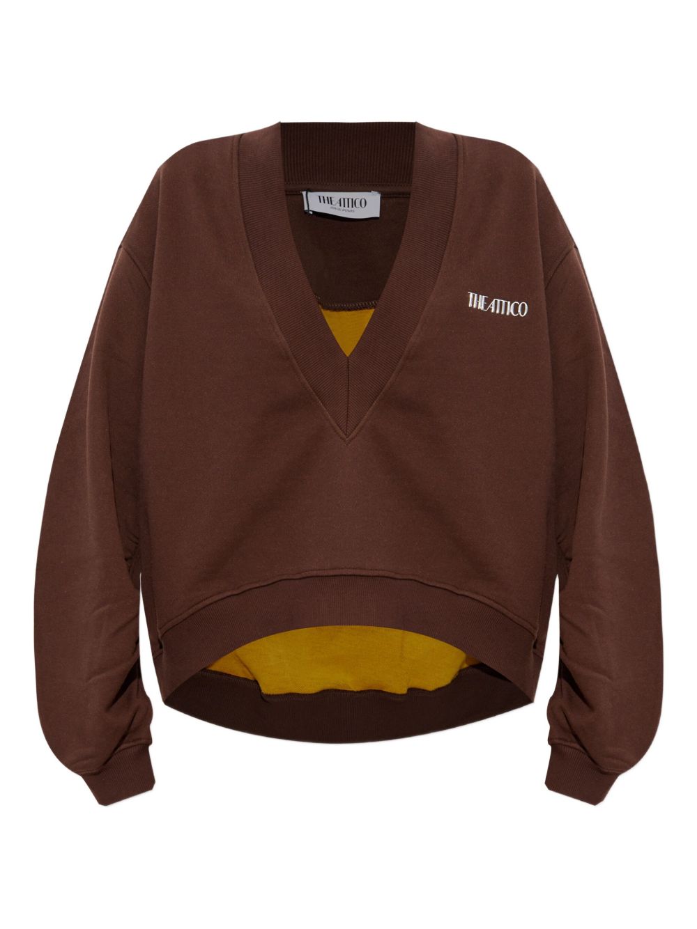 V-neck sweatshirt - Brown