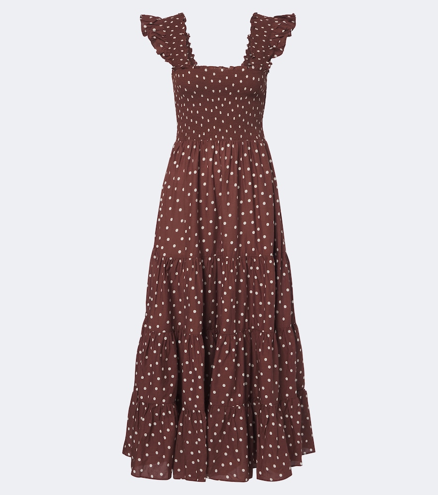 Kendall polka dot cotton midi dress