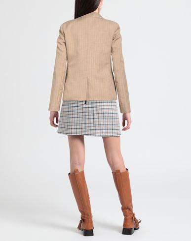 Woman Blazer Sand Size 4 Polyester, Elastane