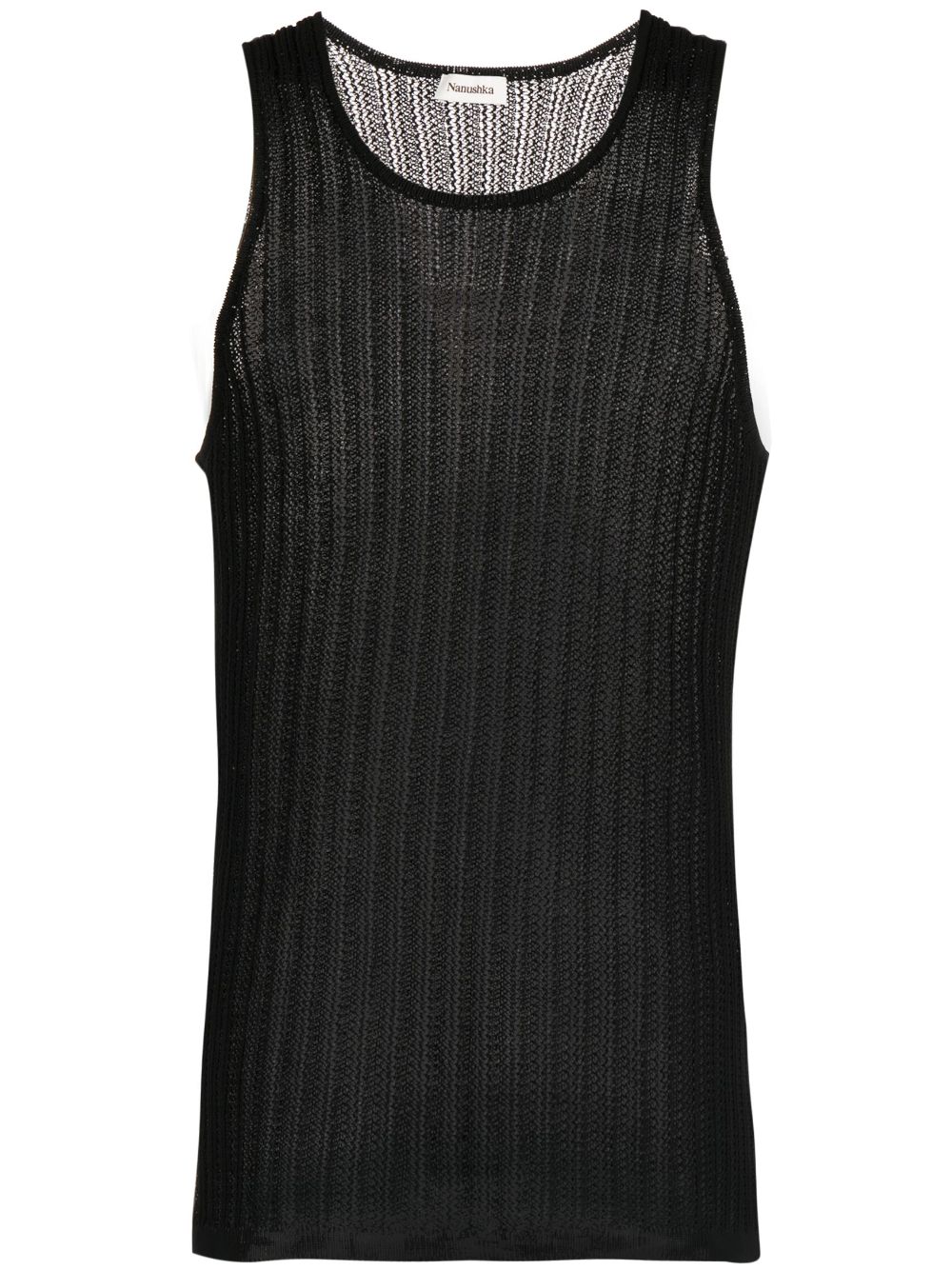 Round-neck vest top - Black