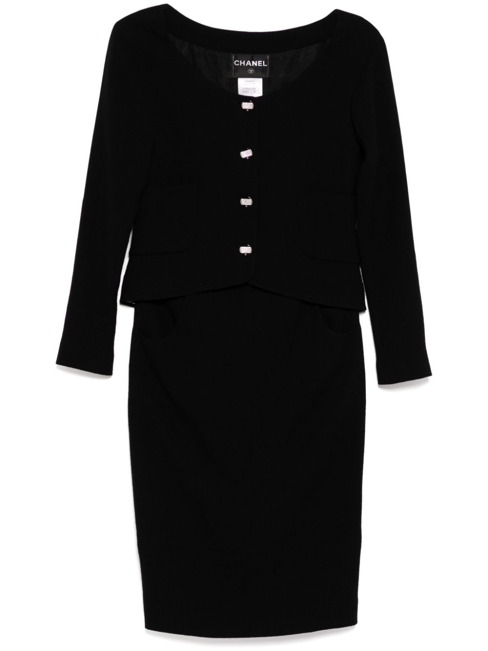 2000s CHANEL setup jacket skirt - Black