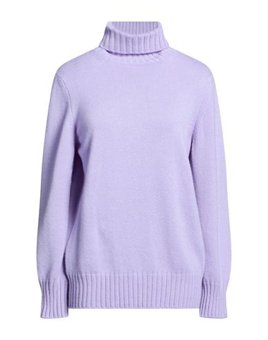 Woman Turtleneck Lilac Size L Cashmere