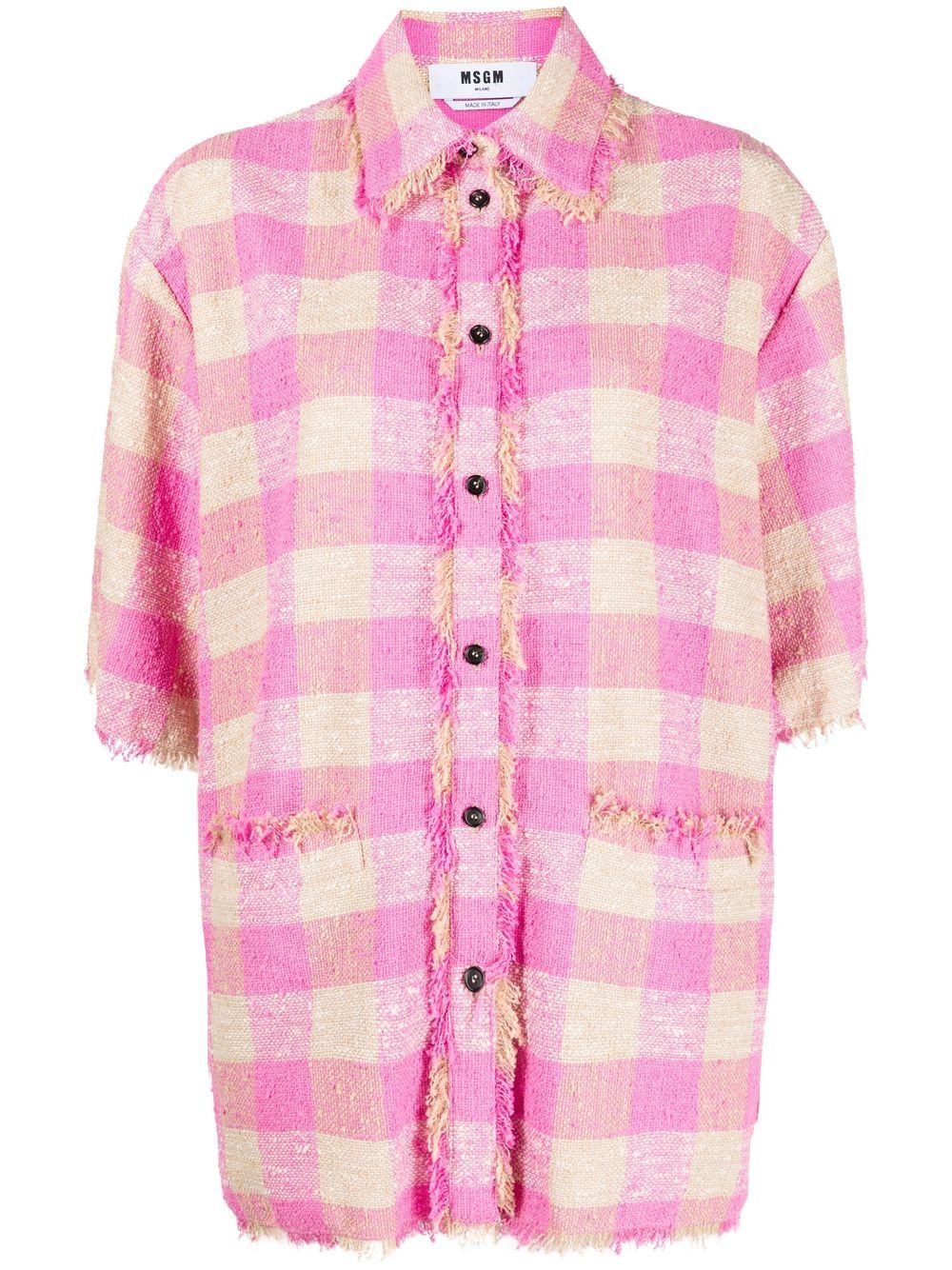 Check-pattern shirt - Pink