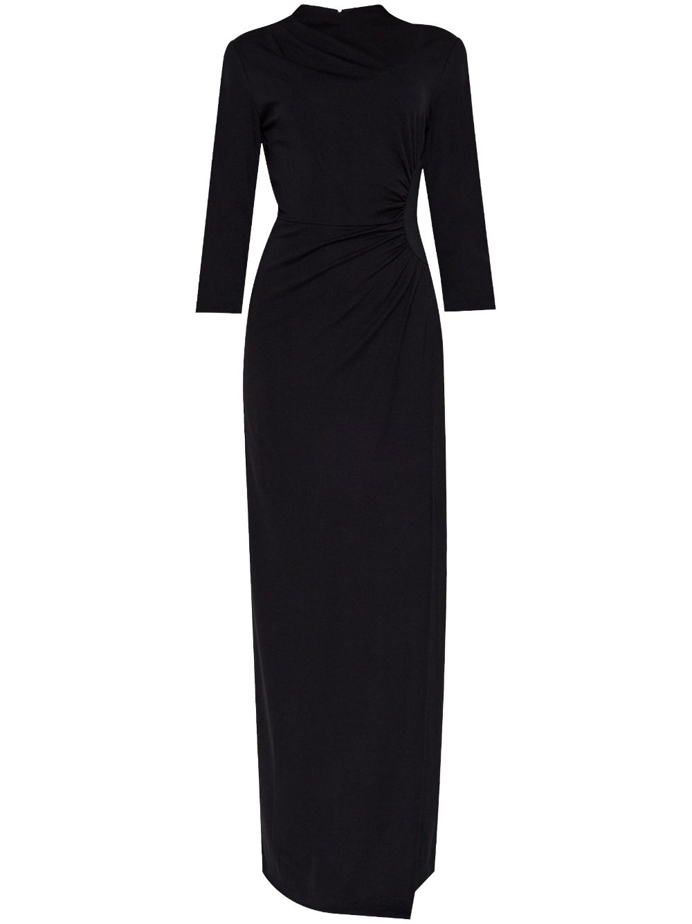 Draped-detailing maxi dress - Black