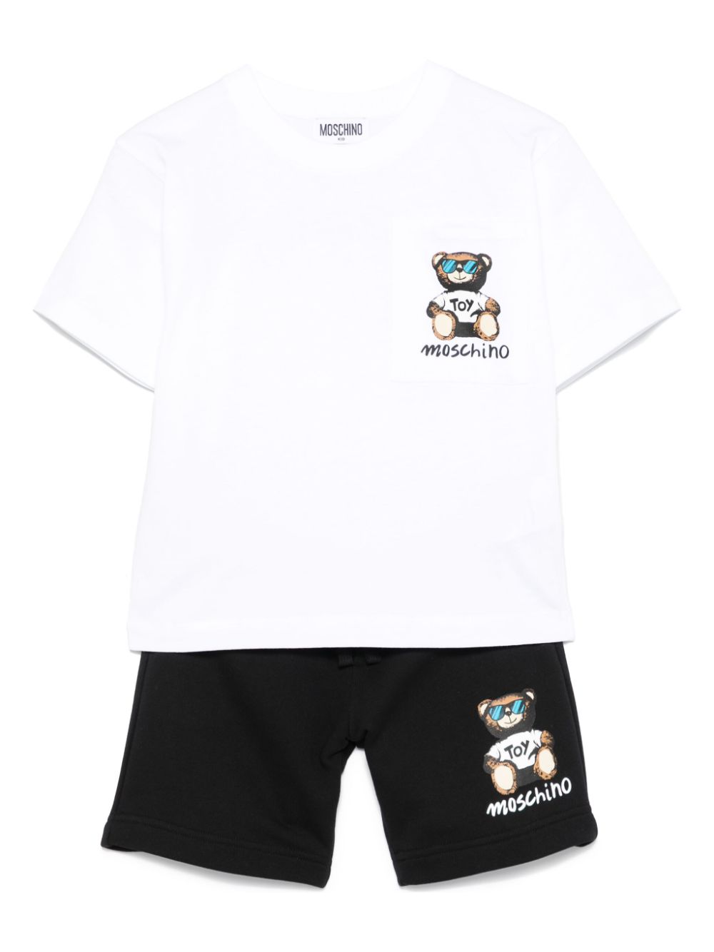 Teddy Bear shorts set - White