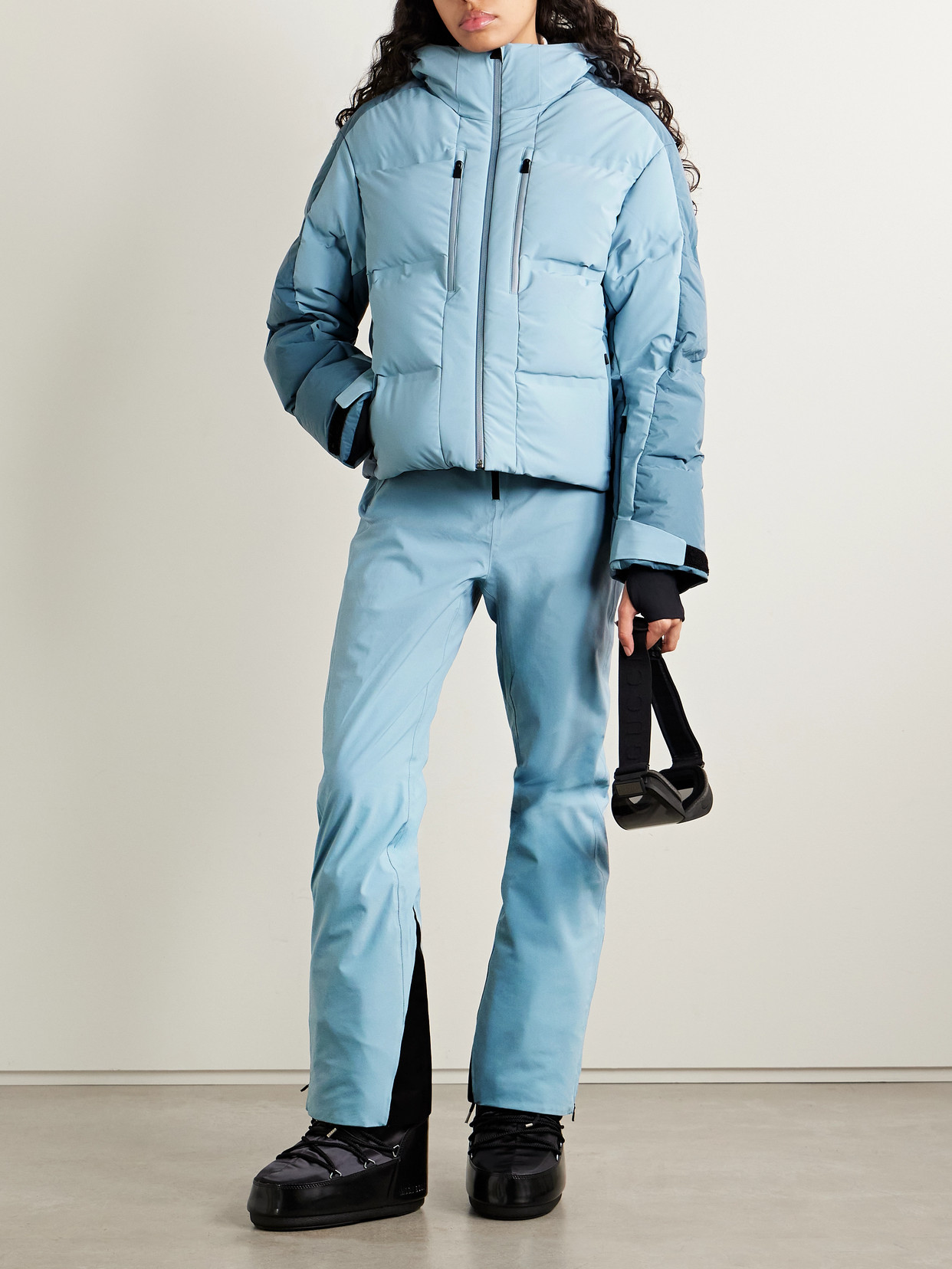 Top To Bottom Paneled Stretch Salopettes - Blue