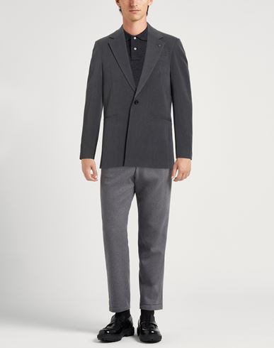 Man Blazer Lead Size 38 Polyester, Viscose, Wool, Elastane