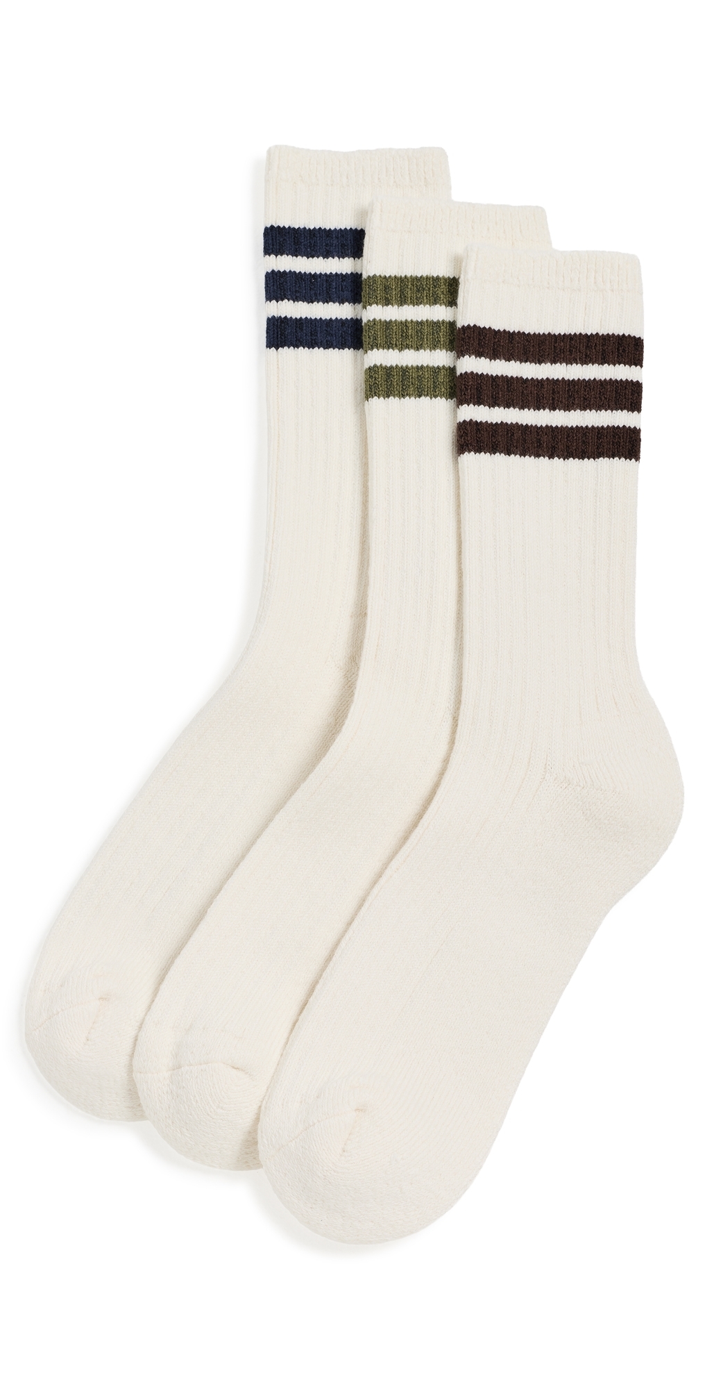 Gym Ribbed Socks 3 Pack Variety Pack B-B-G One Size