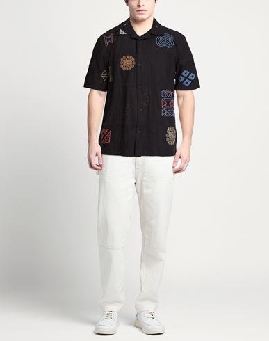 Man Shirt Midnight blue Size S Organic cotton, Linen