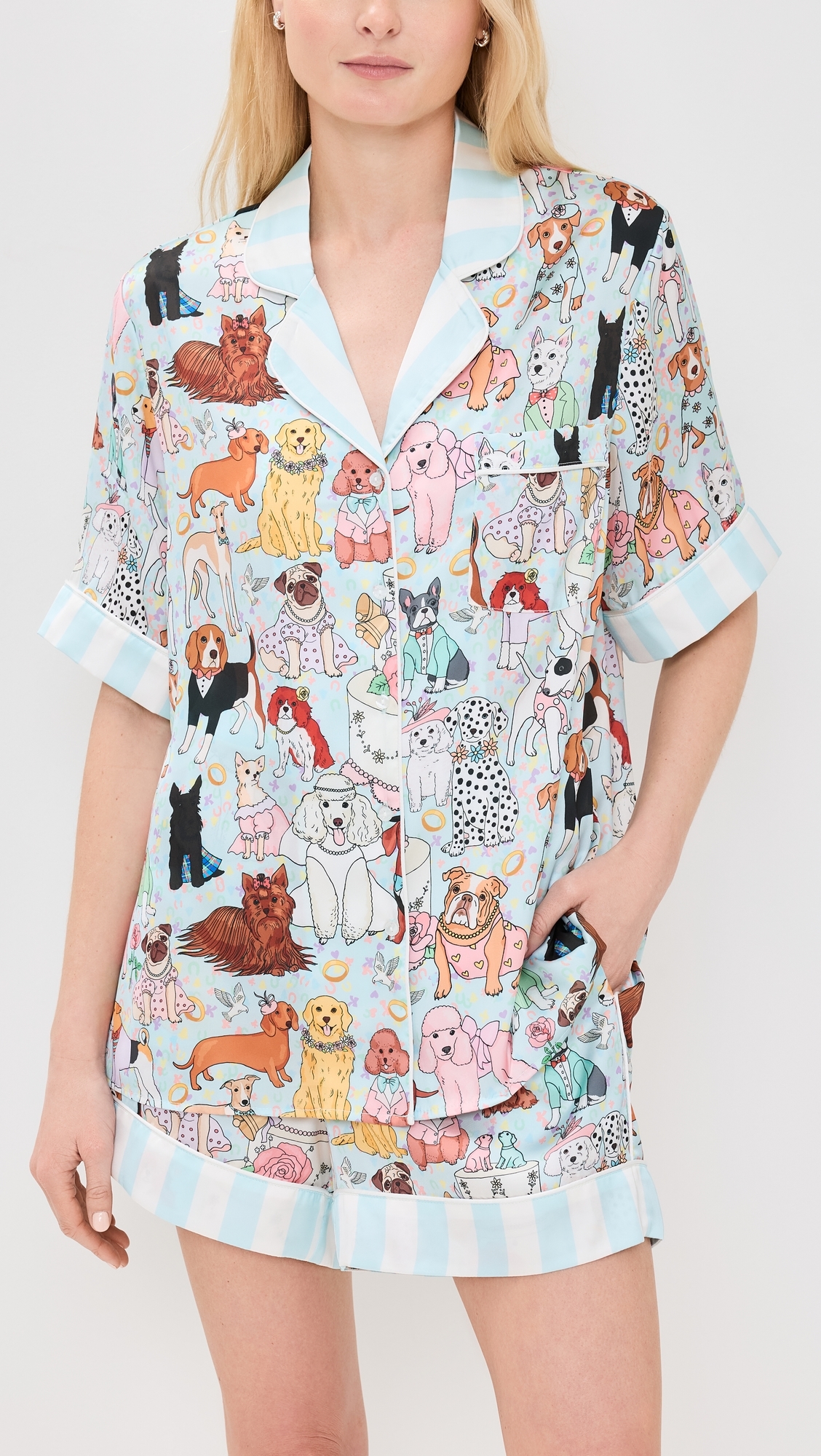 Short Sleeve Short Set Dog Wedding