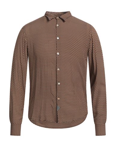 Man Shirt Camel Size M Viscose
