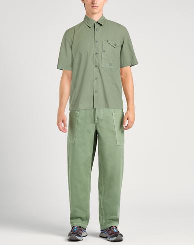 C. p. Company Man Shirt Military green Size L Cotton