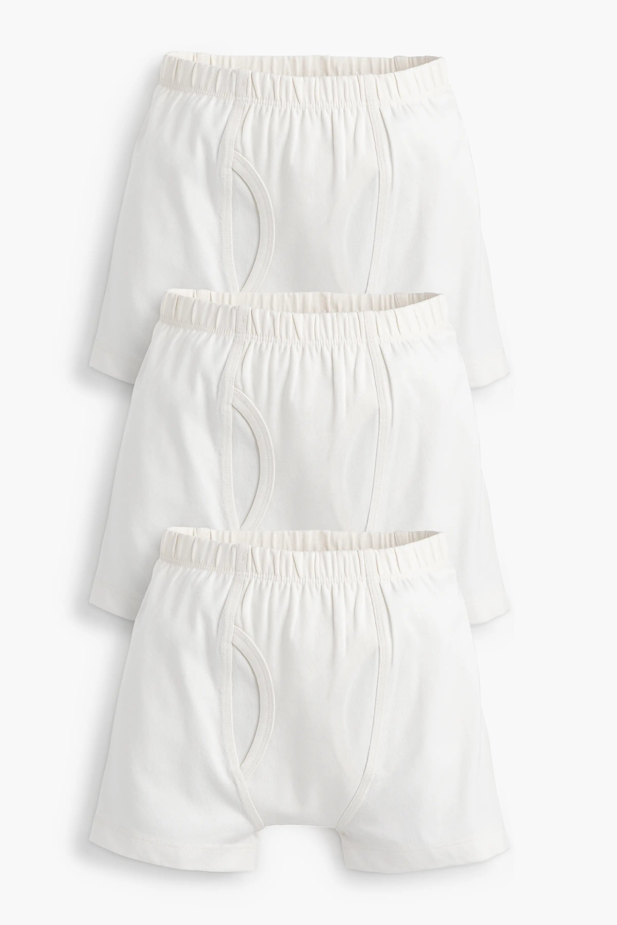 3Pack Boy's Boxer Briefs In White | Kids | : 10-12 | Boy- Monica + Andy Organic Kids Clothing
