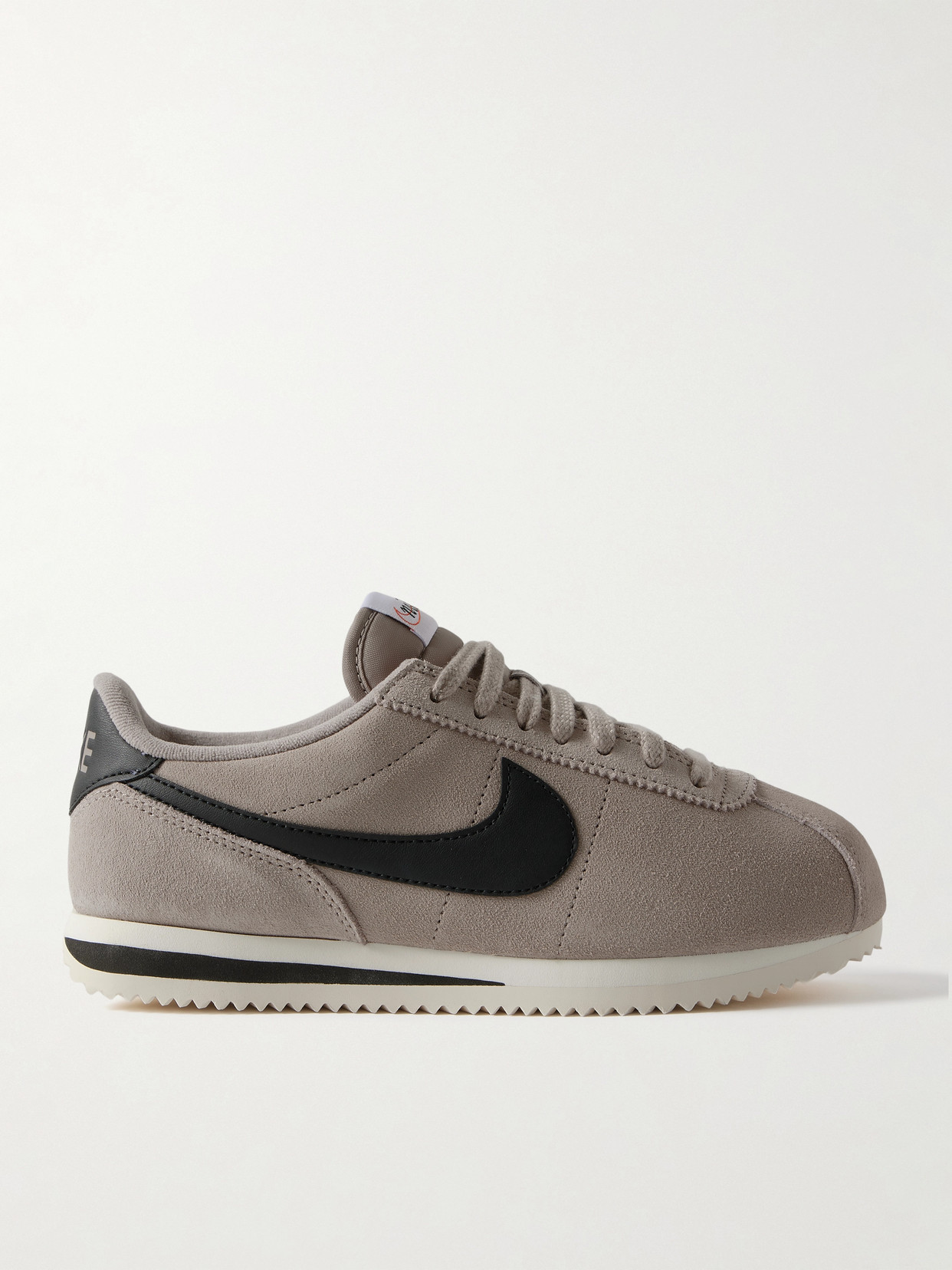 Cortez Leather And Shell-trimmed Suede Sneakers - Gray