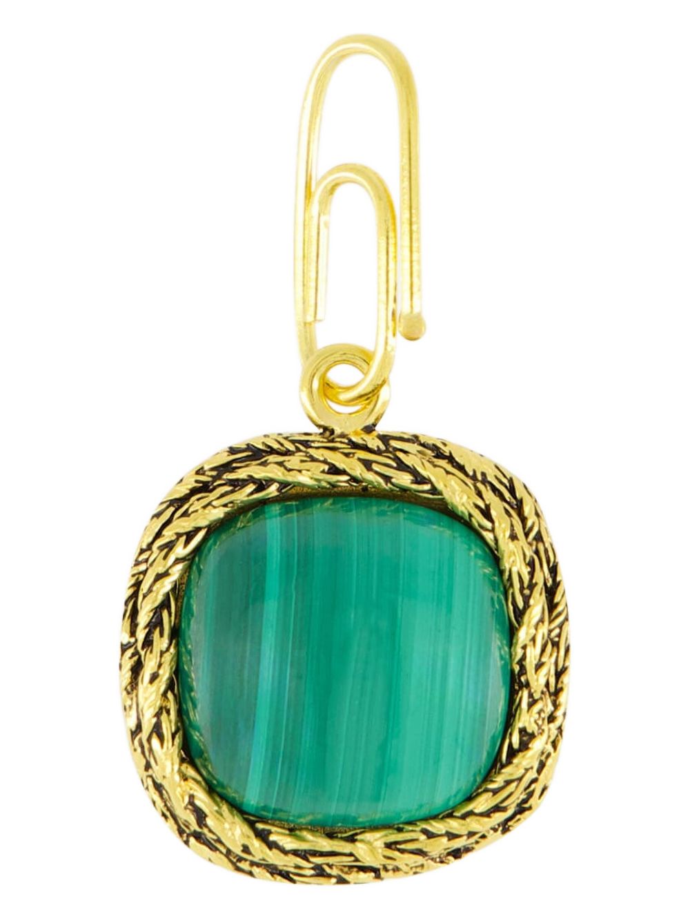 Malachite charm - Gold